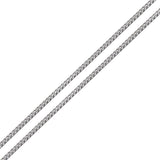 Sterling Silver Rhodium Plated 2mm Franco Chain