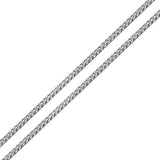 Sterling Silver Rhodium Plated 2.7mm Franco Chain