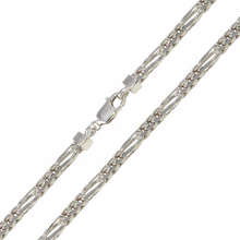 Load image into Gallery viewer, Sterling Silver Rhodium Plated Figaro Franco Bracelet Hip Hop Chain Width-5mm