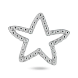 Sterling Silver Basic Bubble Open Star Charm Pendant