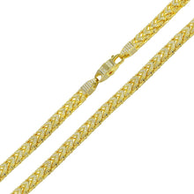 Load image into Gallery viewer, Sterling Silver Gold Plated CZ Encrusted Franco Chains