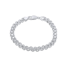 Load image into Gallery viewer, Sterling Silver Double Link Bracelet