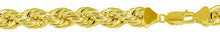 Load image into Gallery viewer, Sterling Silver Gold Plated Hollow 9.5mm Rope Chains