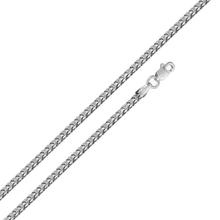 Load image into Gallery viewer, Sterling Silver Rhodium Plated Hollow Round Franco Hip Hop Chain Width-2.7mm