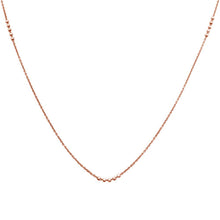Load image into Gallery viewer, Sterling Silver Rose Gold Plated DC Beaded Chain Necklace