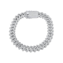 Load image into Gallery viewer, Sterling Silver Rhodium Plated CZ Encrusted Miami Cuban Link Chain or Bracelet