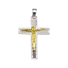 Load image into Gallery viewer, Sterling Silver Two Toned Plated DC Cross Pendant
