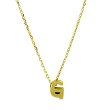 Load image into Gallery viewer, Sterling Silver Gold Plated Small Initial G Necklace