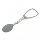 Sterling Silver High Polished Oval Keychain