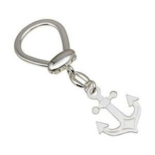 Load image into Gallery viewer, Sterling Silver Rhodium Plated Anchor Keychain