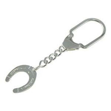 Load image into Gallery viewer, Sterling Silver High Polished Horseshoe Keychain