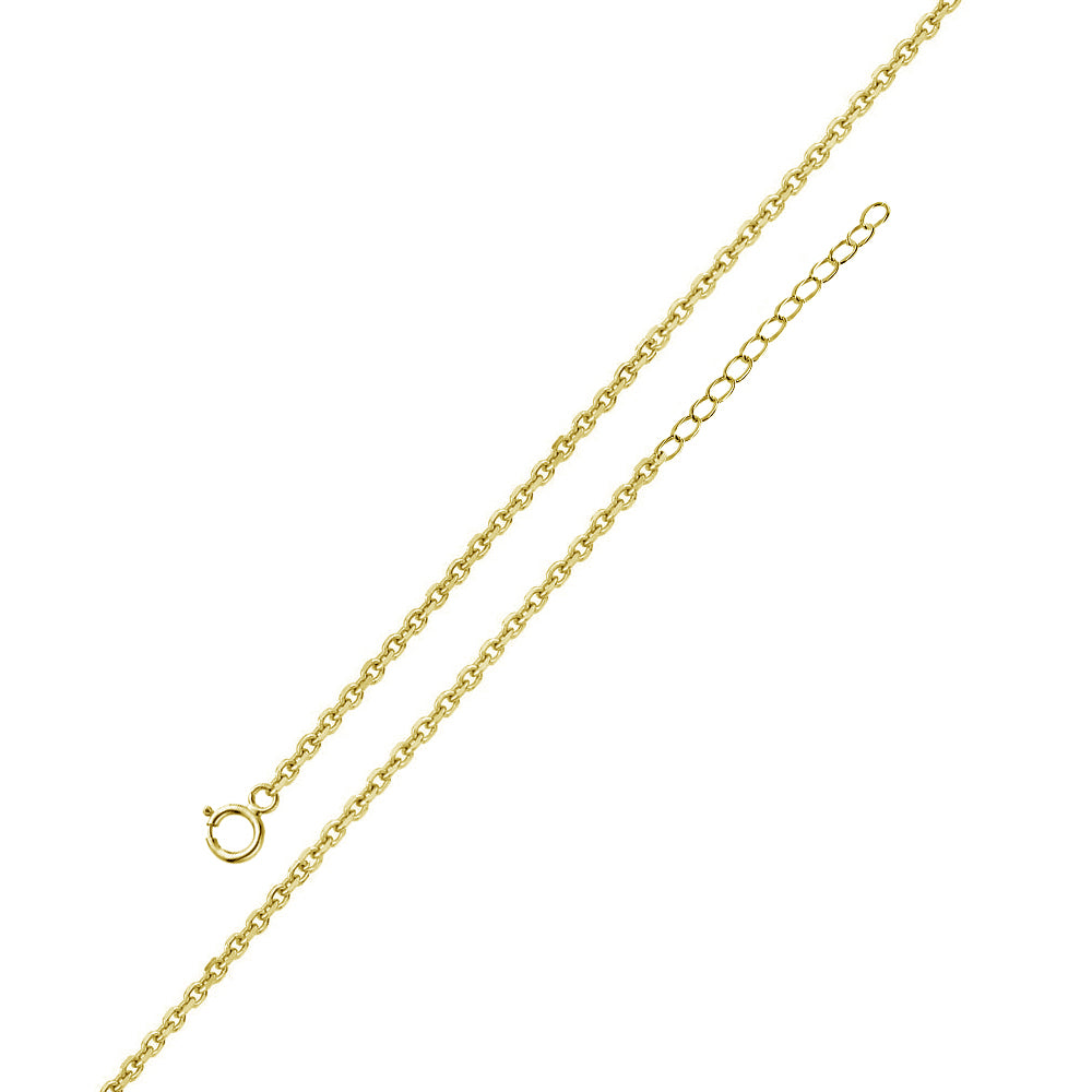 Sterling Silver Gold Plated Adjustable Extension Chain