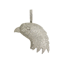 Load image into Gallery viewer, Sterling Silver Rhodium Plated Eagle Head Clear CZ Pendant Thickness-59mmx37mm