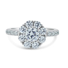 Load image into Gallery viewer, Sterling Silver Rhodium Plated Spinning Engagement CZ Encrusted Ring