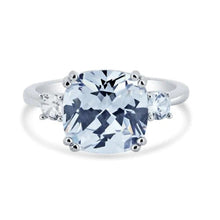 Load image into Gallery viewer, Sterling Silver Rhodium Plated Engagement CZ Ring
