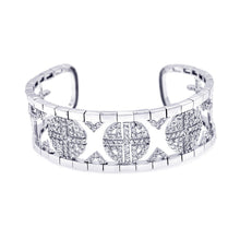 Load image into Gallery viewer, Sterling Silver Rhodium Plated CZ Bangle Bracelet