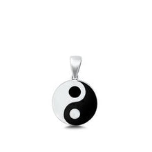 Load image into Gallery viewer, Sterling Silver Yin and Yang Pendant
