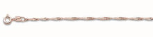Load image into Gallery viewer, Sterling Silver Rose Gold Plated Singapore 1.2mm-020 Chain