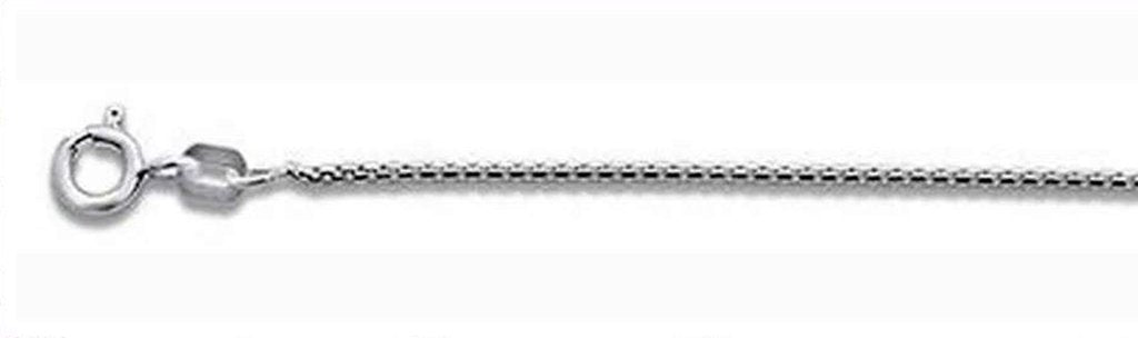 Sterling Silver Rhodium Plated Box 2.4mm-050 Chain