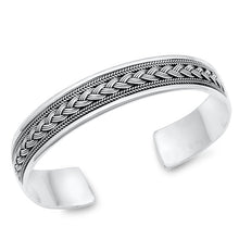 Load image into Gallery viewer, Sterling Silver Oxidized Rope Bangle Bracelet Thickness-11.5mm, Inside Diameter-55x62mm