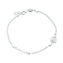 Load image into Gallery viewer, Sterling Silver Rosary Bracelet-7+1 Inches Extension