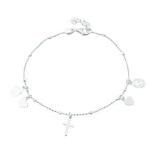 Load image into Gallery viewer, Sterling Silver Rosary Bracelet-7+1 Inches Extension,Beads-2mm
