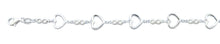 Load image into Gallery viewer, Sterling Silver Polished Hearts Italian Bracelet Length-7+1inch, Thickness-9.5mm