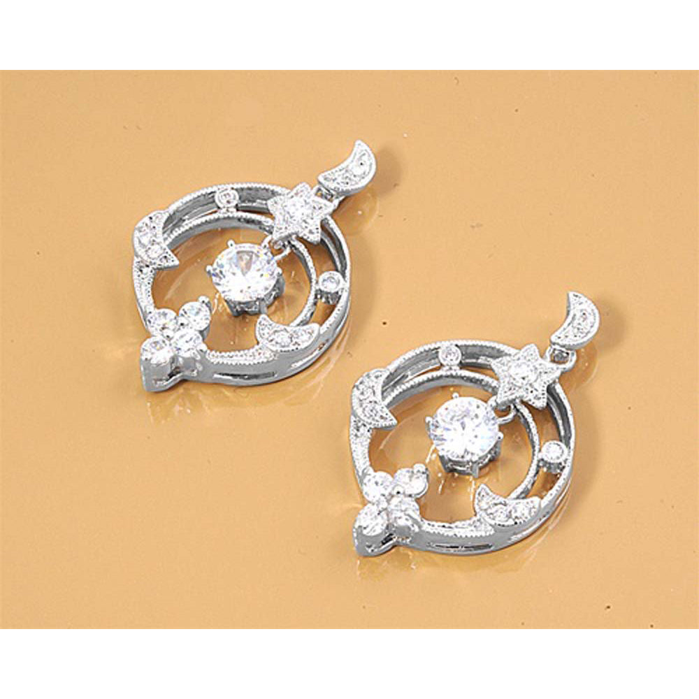 Sterling Silver Clear CZ Assorted w/CZ Earrings