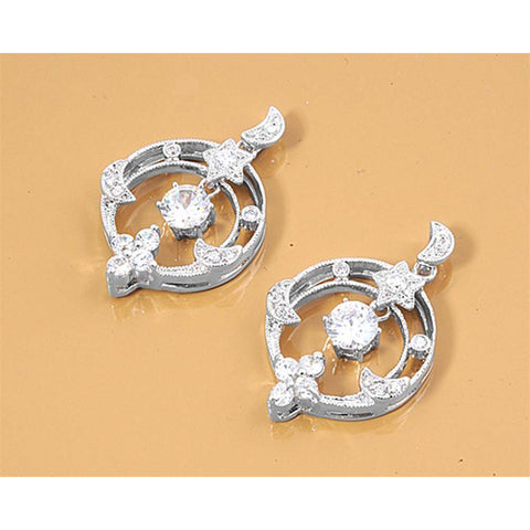 Sterling Silver Clear CZ Assorted w/CZ Earrings