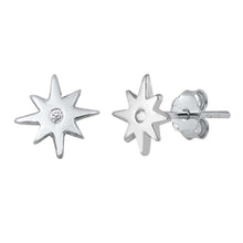 Load image into Gallery viewer, Sterling Silver Clear CZ Star Assorted CZ Earrings