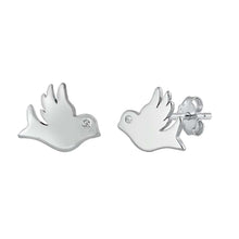 Load image into Gallery viewer, Sterling Silver Clear CZ Dove Assorted CZ Earrings