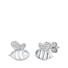Load image into Gallery viewer, Sterling Silver Bumblebee Stud Earrings - silverdepot
