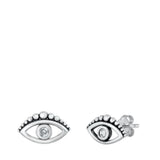 Sterling Silver Eye Stud Earrings