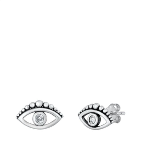 Sterling Silver Eye Stud Earrings