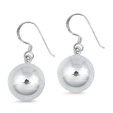 Sterling Silver Stud Ball Plain Earrings