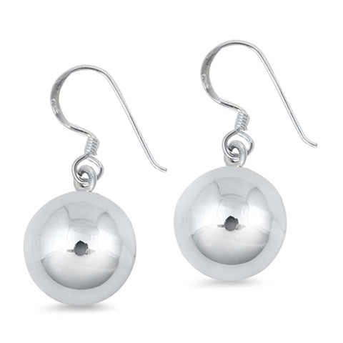 Sterling Silver Stud Ball Plain Earrings
