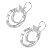 Sterling Silver Butterfly Shaped Plain EarringsAnd Earring Height 29 mm