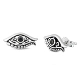 Sterling Silver Egyptian Eye Small Stud Earrings