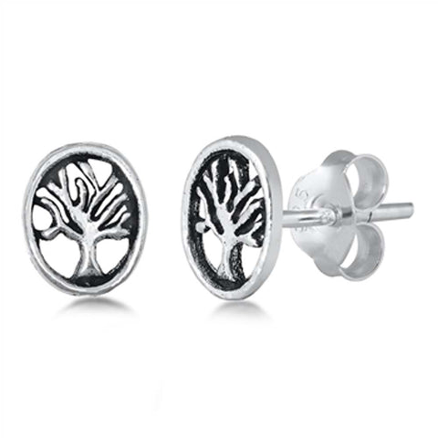 Sterling SilverTree of Life Small Stud Earrings