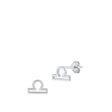 Load image into Gallery viewer, Sterling Silver Libra Zodiac Earrings