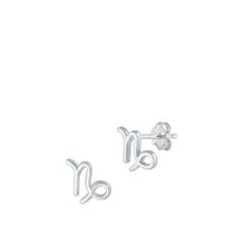 Load image into Gallery viewer, Sterling Silver Capricorn Zodiac Earrings