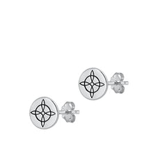 Load image into Gallery viewer, Sterling Silver Oxidized Earrings-8.7mm