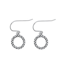 Load image into Gallery viewer, Sterling Silver Oxidized Circle Small Stud Earrings Face Height-12.3mm
