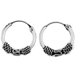 Sterling Silver Bali Hoop Earring