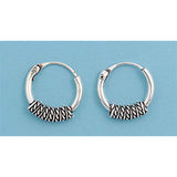 Sterling Silver Bali Hoop Earring