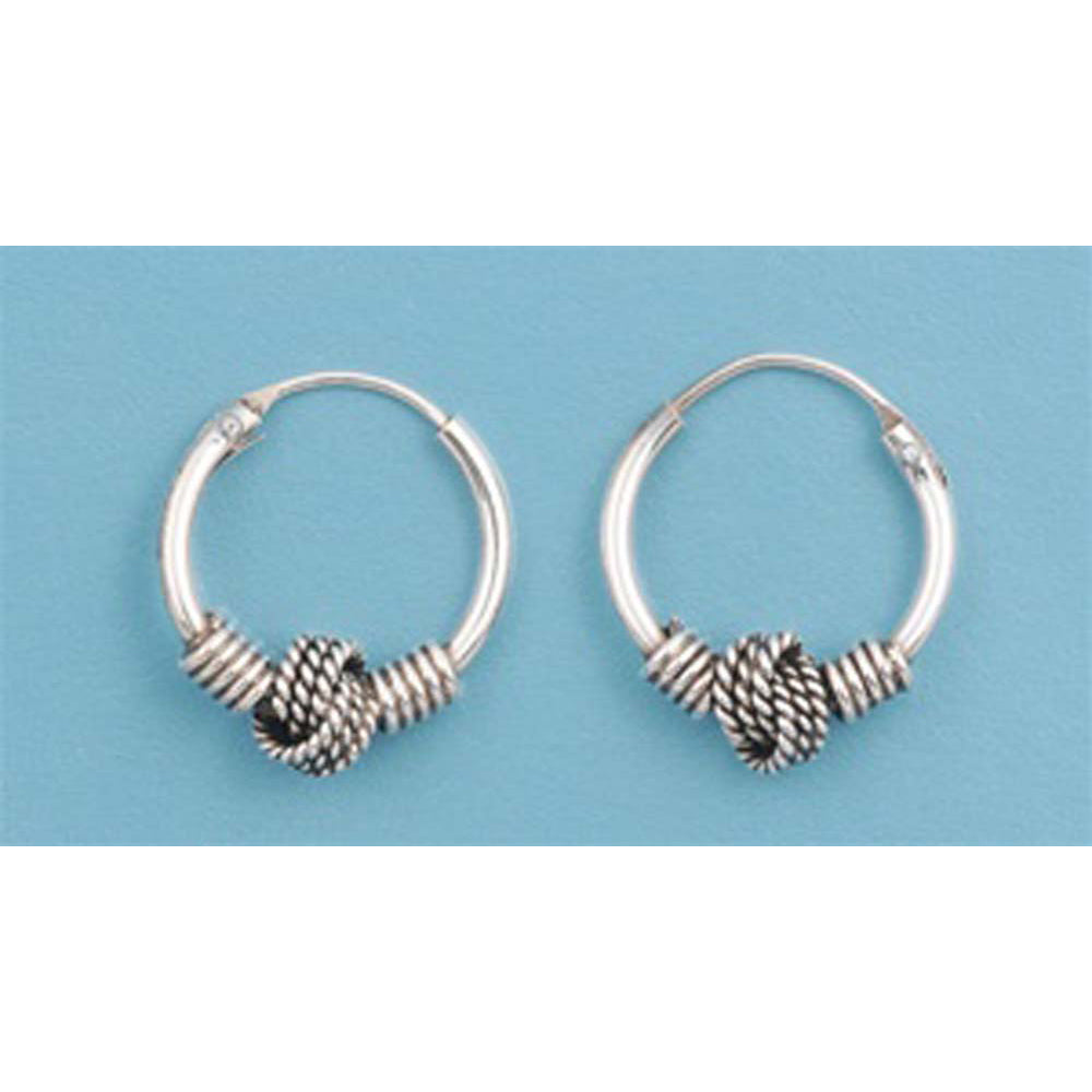 Sterling Silver Bali Hoop Earring