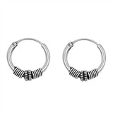 Sterling Silver Bali Hoop Earring