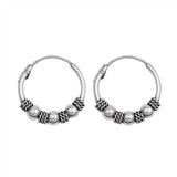 Sterling Silver Bali Hoop Earring