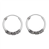 Sterling Silver Bali Hoop Earring