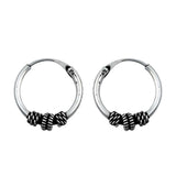 Sterling Silver Bali Hoop Earring